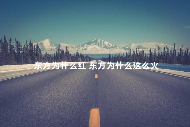 东方为什么红 东方为什么这么火